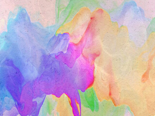 Abstract colorful watercolor for background. recycled paper  or cardboard texture. 