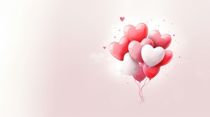 pink background with hearts white and pink Valentine's Day Background 