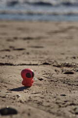 plastic trash on the beach