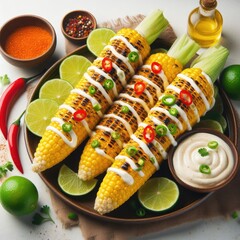 grilled corn on a plate