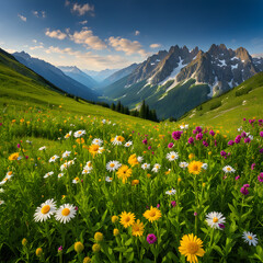 alpine meadow in the mountains - 690143905