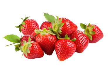 Red Strawberries On Isolated Background