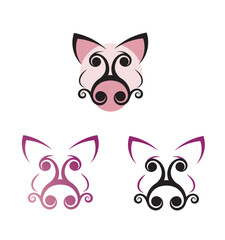 Wild boar drawn from spirals