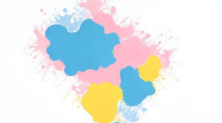 Colorful Splash of Paint on a White Background