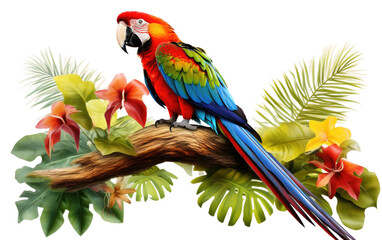 Parrot Showcase On Transparent Background