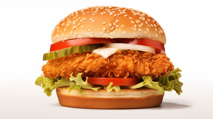 Delicious chicken burger pictures
