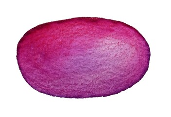 Watercolor single color paint drop isolated over the white background