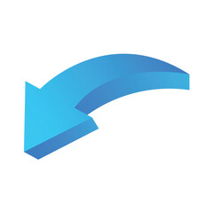 Blue arrows in 3D design. A captivating 3D artwork uses the brilliance of blue color to highlight the arrow's role in guiding the viewer's attention and shaping the composition. Vector illustration.