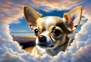 Chihuahua in the peaceful sky.