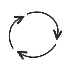 Arrow in hand sketched design. An intricate hand sketch composition showcase the power of a black circle arrow in directing the flow and purpose of the design. Vector illustration.