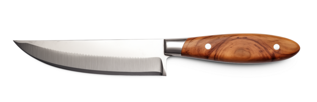 knife isolated on white transparent background , top view , flat lay. png
