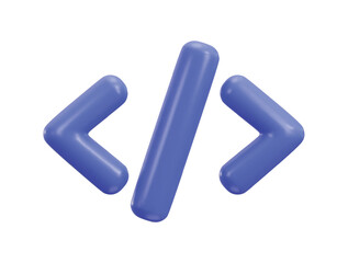 Obraz premium 3d code icon programming code symbols software and web development icon