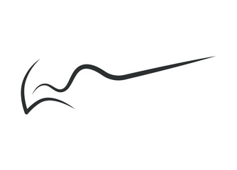 Arrow in hand sketched design. A hand-drawn image feature a prominent black arrow, skillfully employed to convey a sense of direction within the artwork. Vector illustration.