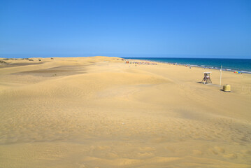 Fototapeta na wymiar Dünen auf der Insel Gran Canaria / Kanaren