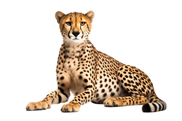 Cheetah Isolated on Transparent Background. Ai