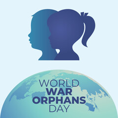 World War Orphans Day design template good for celebration usage. orphans design illustration. orphans image. vector eps 10. banner template.