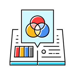 style guides technical writer color icon vector. style guides technical writer sign. isolated symbol illustration