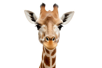 Giraffe Isolated on Transparent Background. Ai
