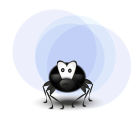 Cute cartoon spider illustration