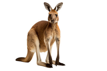 Kangaroo Isolated on Transparent Background. Ai