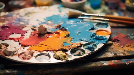 Obraz premium Vibrant Artist's Palette