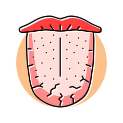 dry mouth throat disease symptom color icon vector. dry mouth throat disease symptom sign. isolated symbol illustration
