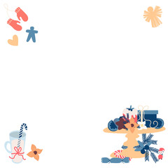 Frame with Christmas decoration