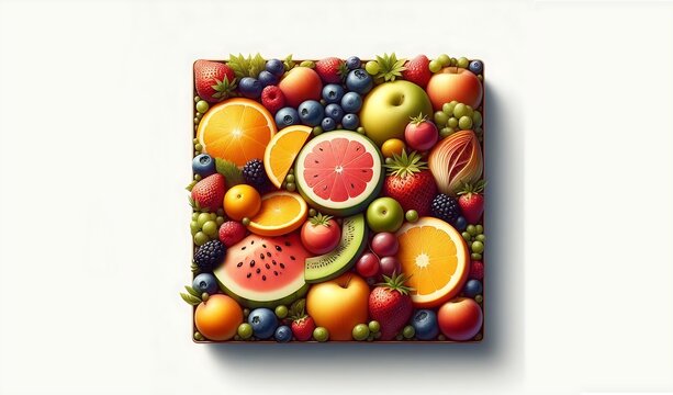 vegetables and fruites with white beackground
,ai generative