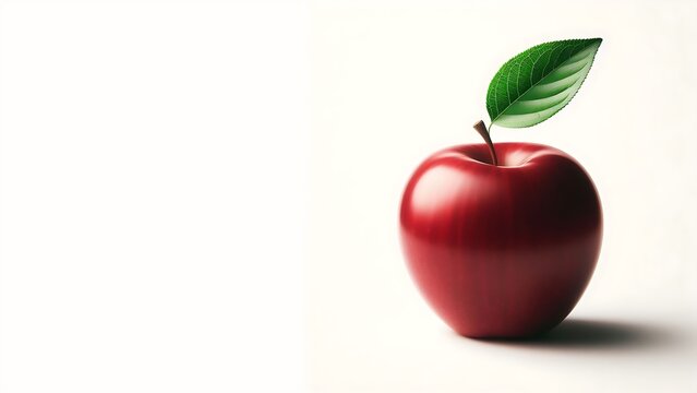 Premium AI Image fresh red apple with white beackground,ai generative