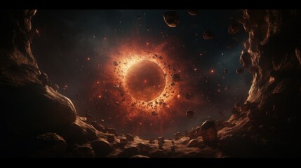 A planetarium show depicting the life cycle of a star. - obrazy, fototapety, plakaty