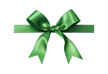 green ribbon bow