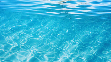 Fototapeta na wymiar Blue water pool surface