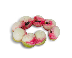 fresh Manila Tamarind isolated on white background. This has clipping path.