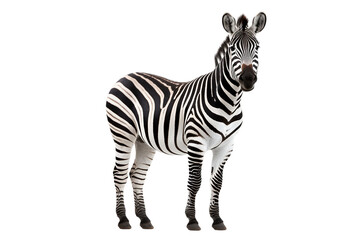 Fototapeta na wymiar Zebra Isolated on Transparent Background. Ai