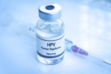 HPV vaccine in a vial, immunization and treatment of infection