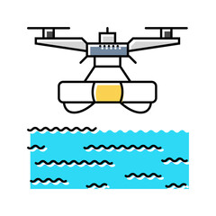 search rescue drone color icon vector. search rescue drone sign. isolated symbol illustration