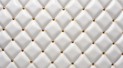Deurstickers white diamond pattern embossed leather pattern with gold diamond detail, puffy foam leather for purse. © sema_srinouljan