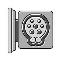 charging port electric color icon vector. charging port electric sign. isolated symbol illustration