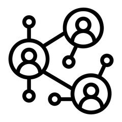 networking line icon