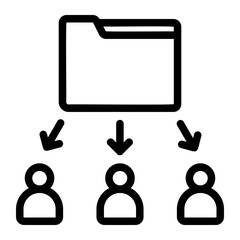 shared folder line icon
