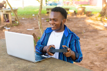 A Focused Young Student Engaged in Online Learning