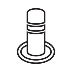 bollards icon design vector isolated