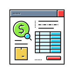 cost analysis logistic manager color icon vector. cost analysis logistic manager sign. isolated symbol illustration