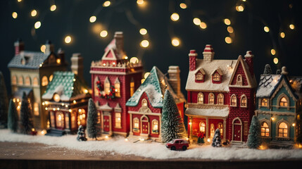 Fototapeta premium christmas lights in the city