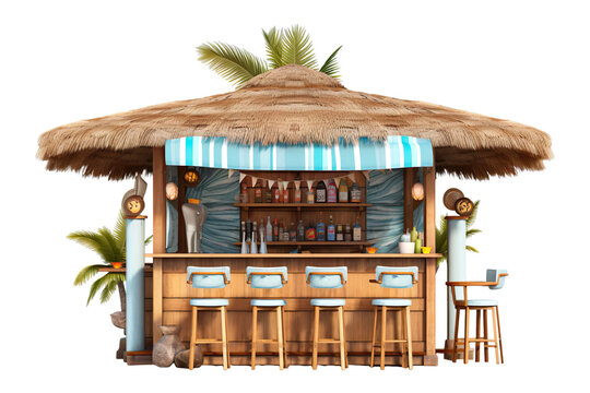 Beach Bar 6x3 Meters.3 render isolated on transparent background.