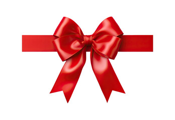 red bow isolated on white