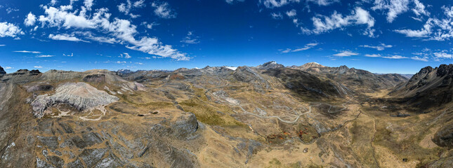 View of the Andes Mountains in the Ancash region.