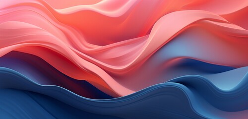 Harmonious gradients dance across an undulating topography of amorphous shapes. Abstract Symphony.