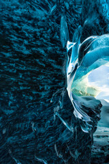 ice cave, vatnajokull national park, Iceland - obrazy, fototapety, plakaty