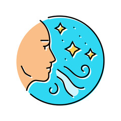 breathing exercises mental health color icon vector. breathing exercises mental health sign. isolated symbol illustration